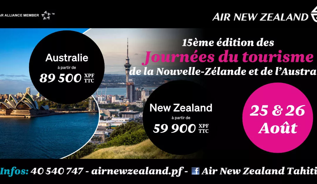 Air New Zealand Révèle ses Tarifs Exceptionnels pour la 15ème Édition des Journées du Tourisme de la Nouvelle-Zélande et de l’Australie