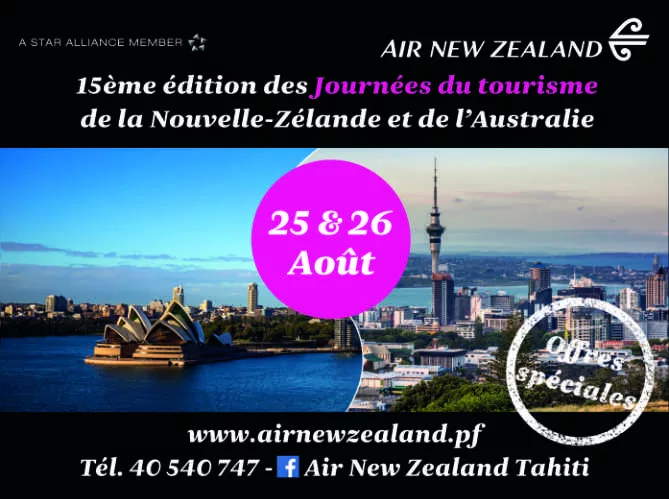 15ème édition des Journées du Tourisme de la Nouvelle-Zélande et de l’Australie