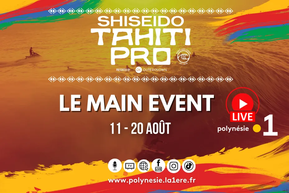 Shiseido Tahiti Pro 2023 en direct sur Polynésie la Première